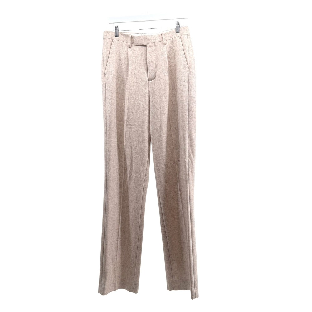 Topman Dress Pants Wool Blend W32 L34 Beige Mens Slimβ Fit Trousers Business